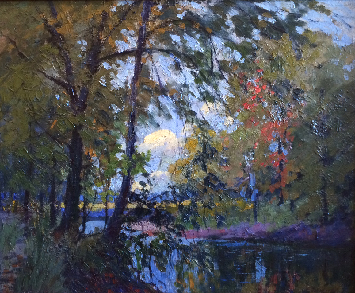 GEORGE DEMONT OTIS - "Woodland Brook" - Oil on Canvas - 18" x 22"