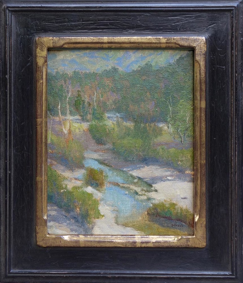 JENNIFER MOSES - "Ventura River Bottom from Santa Ana" - Oil - 10" x 8"